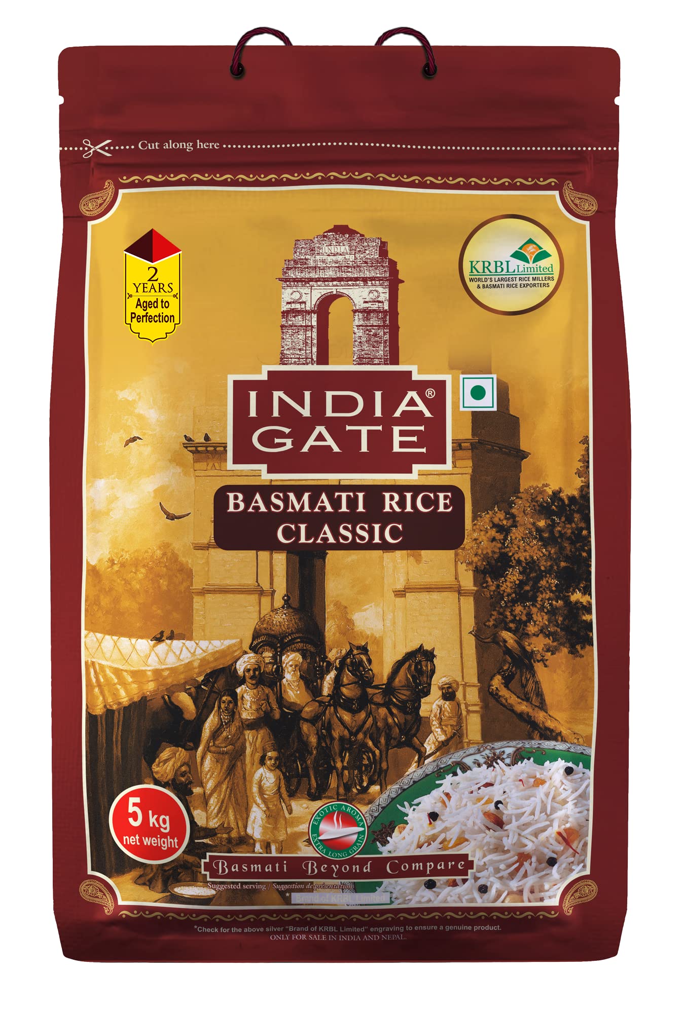 Riz basmati classique India Gate 5 kg