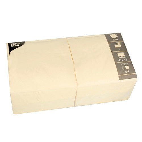 PAPSTAR 250 Servietten, 3-lagig 1/4-Falz