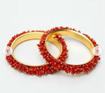 Set of 2 Embellished Gold-Plated Bangles