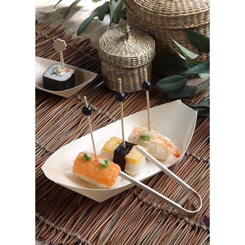 PAPSTAR 50 Fingerfood - Schalen, Holz "pure" "Schiffchen"