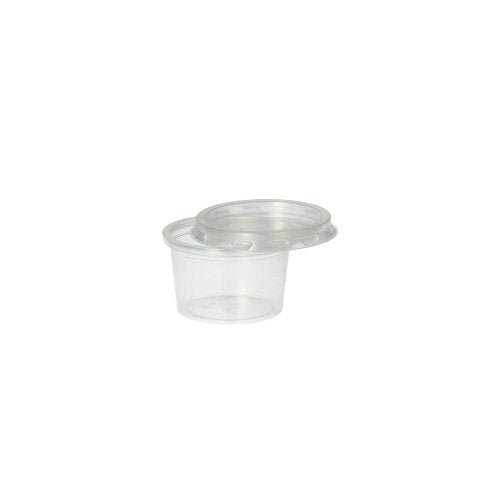 Starpak 50 Deckel für Portionsbecher, PP rund Ø 4,6 cm transparent | Folie (50 Stück)