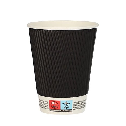 Starpak 25 Trinkbecher, Pappe "To Go" Ripple Wall