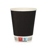 Starpak 25 Trinkbecher, Pappe "To Go" Ripple Wall