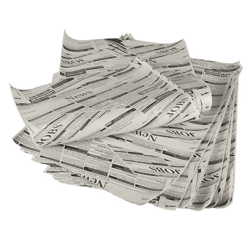 PAPSTAR 5 Einschlagpapiere, 3cm x 2cm "Newsprint"