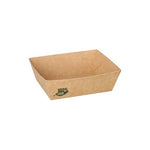 PAPSTAR 80 Snacktrays, Pappe "pure" braun "100% Fair"