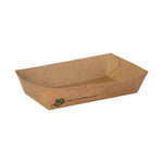 PAPSTAR 80 Snacktrays, Pappe "pure" braun "100% Fair"