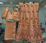 Complete Stitched Embroidered Lehenga Choli In Germany (Peach)/Bridal Lehenga In Berlin