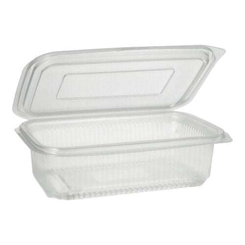 Starpak 50 Verpackungsbecher mit Klappdeckeln, PP transparent rechteckig