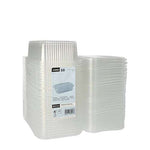 Starpak 50 Verpackungsbecher mit Klappdeckeln, PP transparent rechteckig