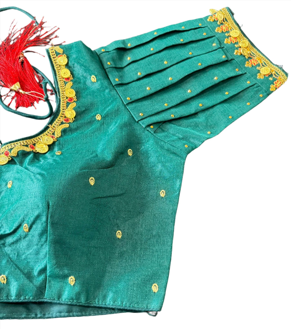 Silk Temple Coin Blouse