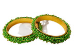 Set of 2 Embellished Gold-Plated Bangles
