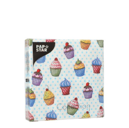 PAPSTAR 20 Servietten, 25 cm x 25 cm 3-lagig 1/4-Falz
