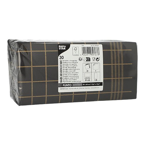 PAPSTAR 30 Servietten, 2-lagig "PUNTO" 1/8-Falz 39 cm x 40 cm "Kitchen Towel" mikrogeprägt