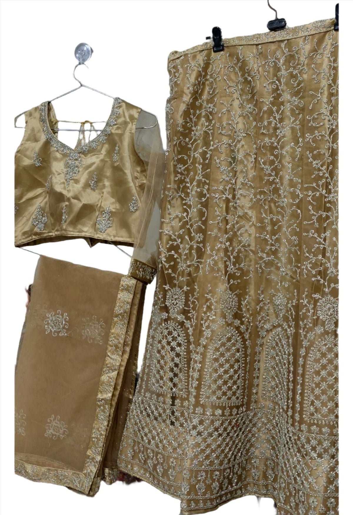 Complete Stitched Embroidered Lehenga Choli In Germany (Brown)/Bridal Lehenga In Munich