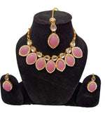 Gold Plated Pearl Kundan Beaded Chandbali Earrings for Women