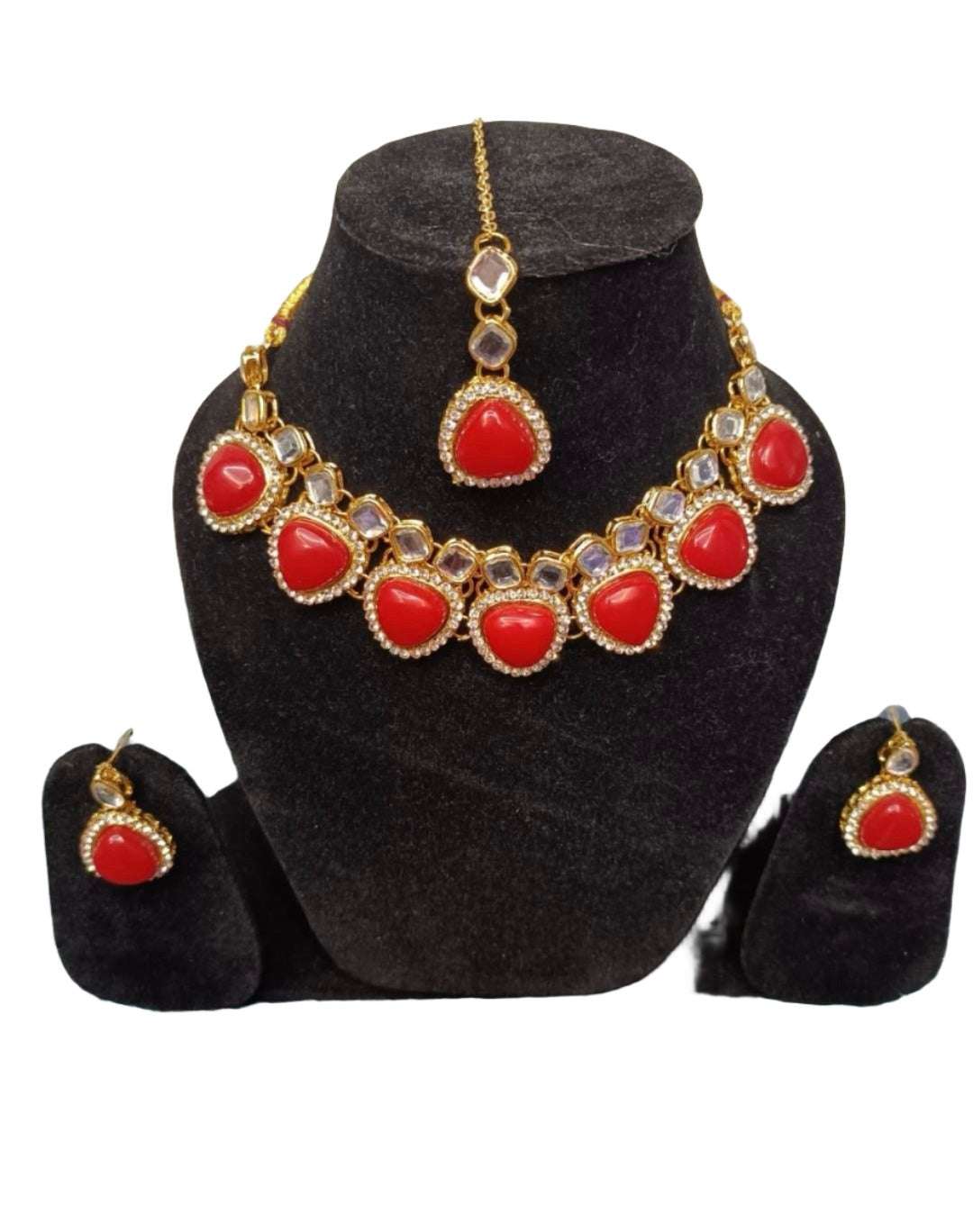 Gold Plated Pearl Kundan Beaded Chandbali Earrings for Women