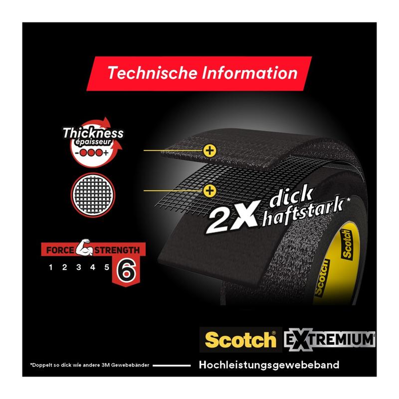 Scotch® Extremium™ Ultra Hochleistungs-Klebeband DT17, 25 m x 48 mm, 1 Rolle/Paket | Packung (1 Rolle)