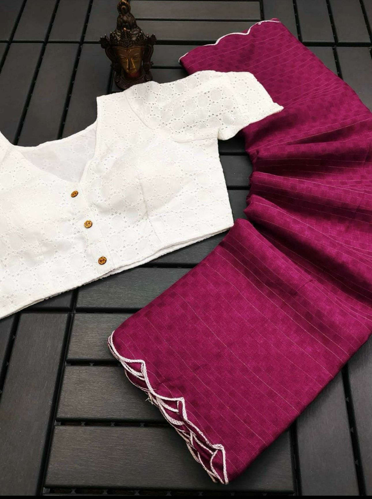 Manipuri kota chex Saree With Stitched Blouse Namma Markt
