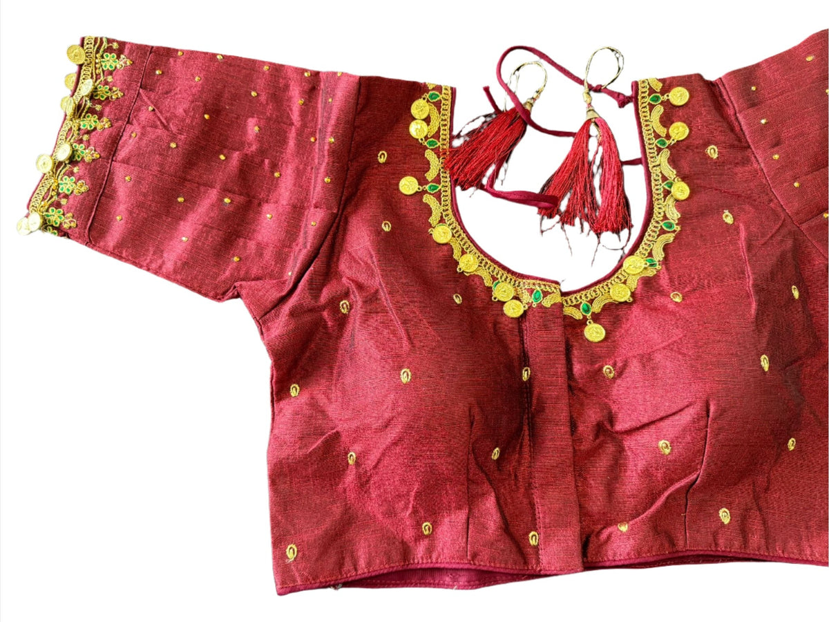 Silk Temple Coin Blouse