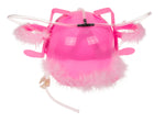 Trinkhelm mit Federn | Pink