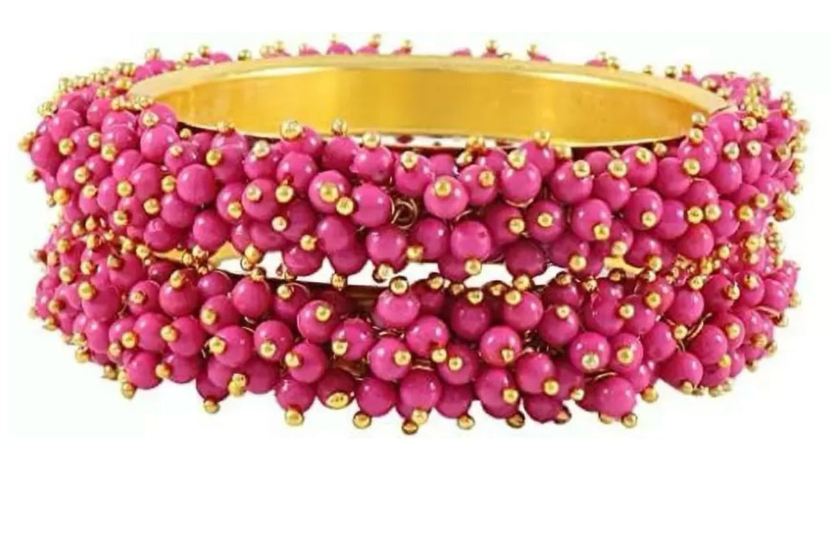 Set of 2 Embellished Gold-Plated Bangles