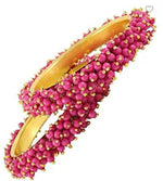 Set of 2 Embellished Gold-Plated Bangles
