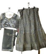 Complete Stitched Embroidered Lehenga Choli In Germany (Grey)/Bridal Lehenga In Hamburg