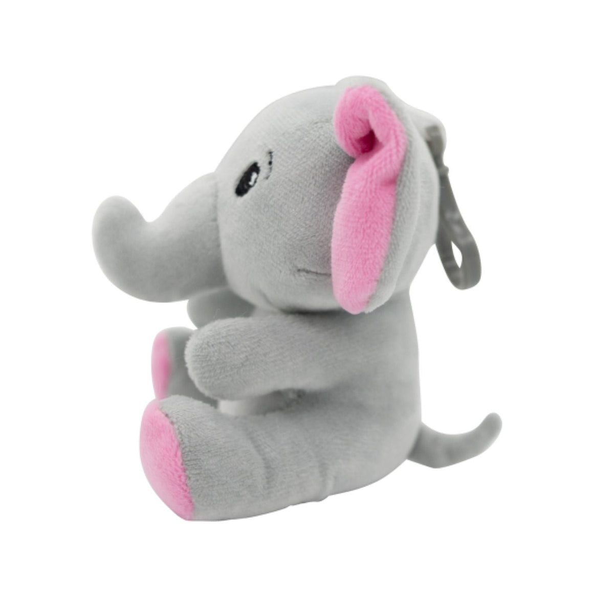 2-in-1 Plüschtier-Ballongewicht 90g Elefant m. rosa Ohren