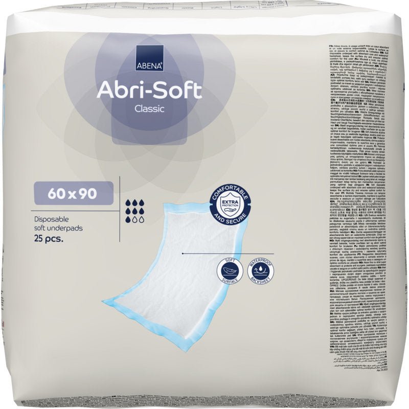 Einweg-Unterlage, Abri-Soft Classic, 60x90 cm, Blau | Packung (25 Stück)