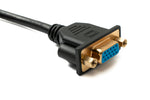 D Sub15 Kabel 50 cm HD VGA 15 Pin Stecker zu Buchse DB15 Winkel Down Angled | System-S