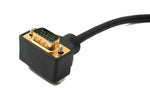 D Sub15 Kabel 50 cm HD VGA 15 Pin Stecker zu Buchse DB15 Winkel Down Angled | System-S
