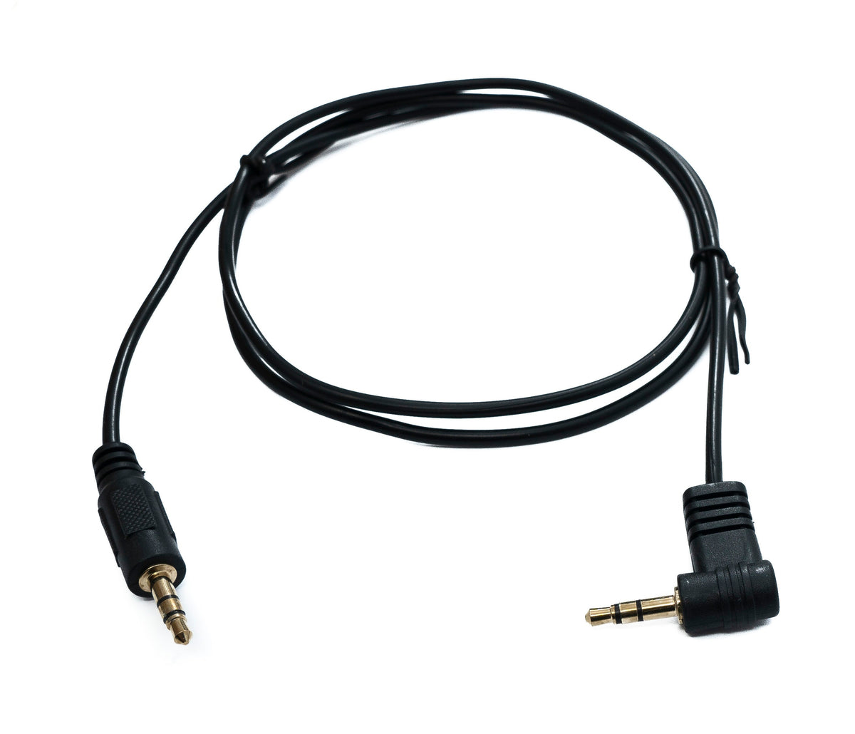 Audio Klinke Kabel 100 cm 3,5 mm TRS Stecker zu Stecker Winkel AUX Schwarz | System-S