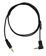 Audio Klinke Kabel 100 cm 3,5 mm TRS Stecker zu Stecker Winkel AUX Schwarz | System-S