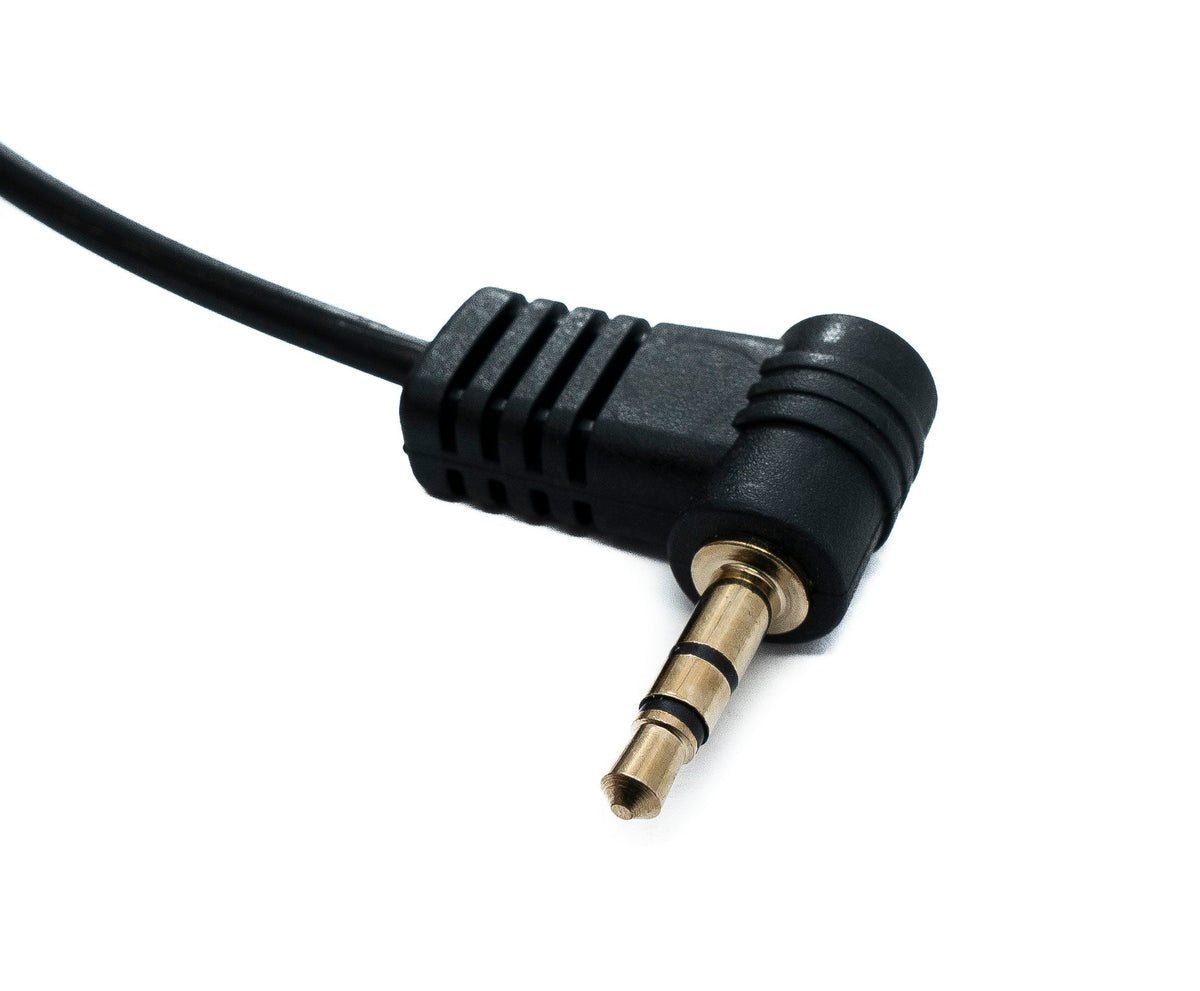 Audio Klinke Kabel 100 cm 3,5 mm TRS Stecker zu Stecker Winkel AUX Schwarz | System-S