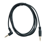 Audio Klinke Kabel 180 cm 3,5 mm TRS Stecker zu Stecker Winkel AUX Schwarz | System-S