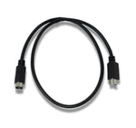 S-Video Kabel 50 cm Din 4 Pin Stecker zu Stecker in Schwarz | System-S