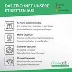 Schuletiketten mit Namen - Color Splash Design - 100 Aufkleber in verschiedenen Größen