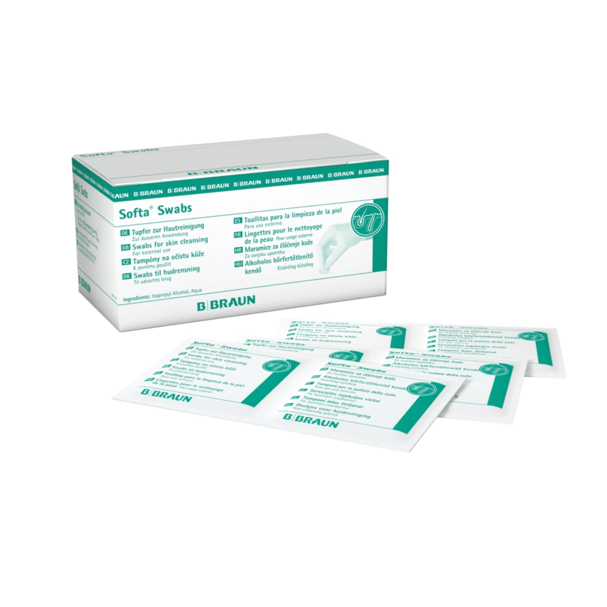 B. Braun Softa® Swabs Alkoholtupfer | Packung (100 Stück)
