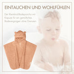 Baby Badeponcho 75x75 cm – „Puder“ mit niedlichen Bärenohren