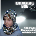 Kinder Reflektor Mütze & Loop - Traktor