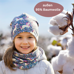 Kinder Beanie Mütze & Loop Set - Pferd