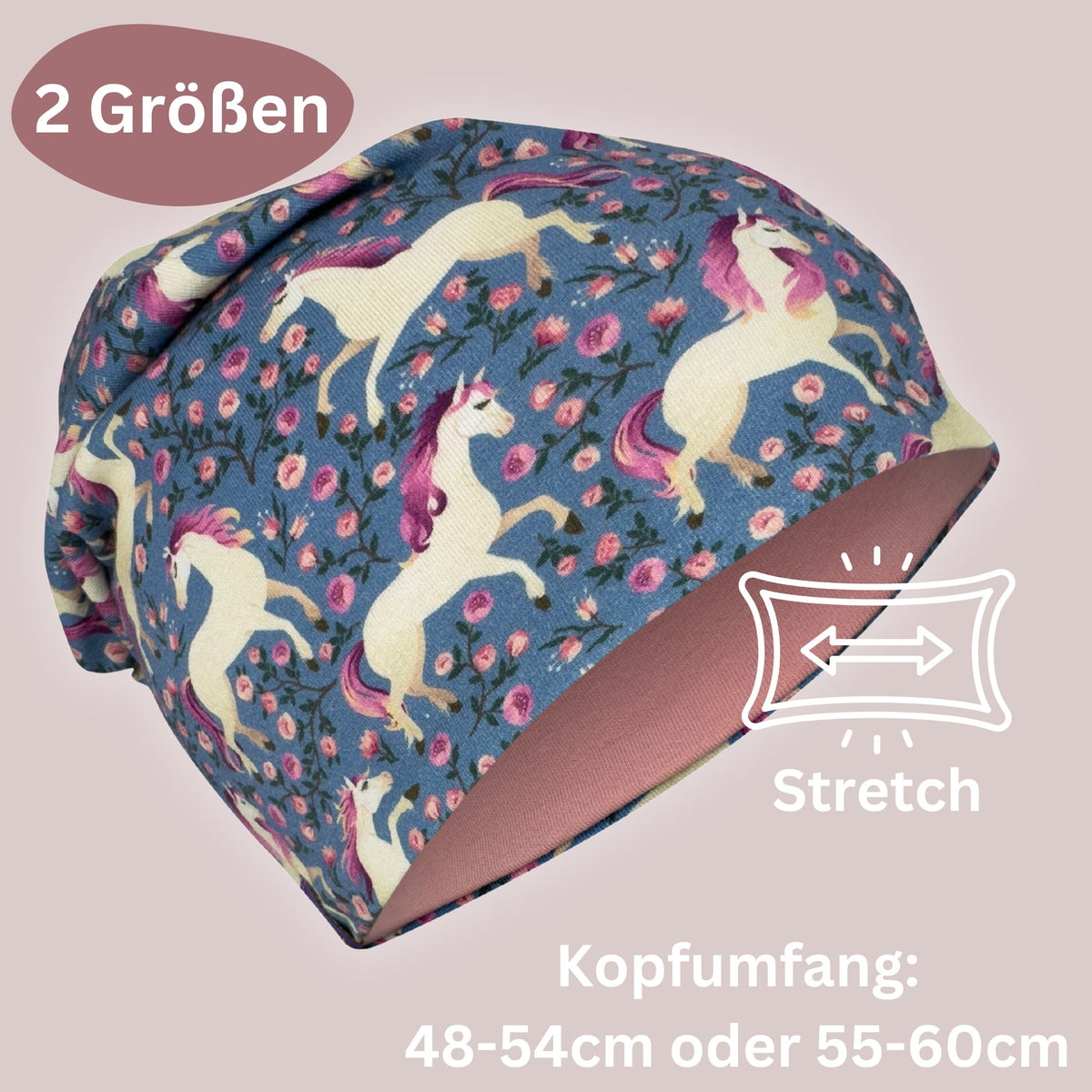Kinder Beanie Mütze & Loop Set - Pferd