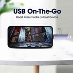 DREIKS 6-in-1 Kartenleser USB 3.0 Speicherkartenleser Typ-C Micro USB SD TF OTG Grau