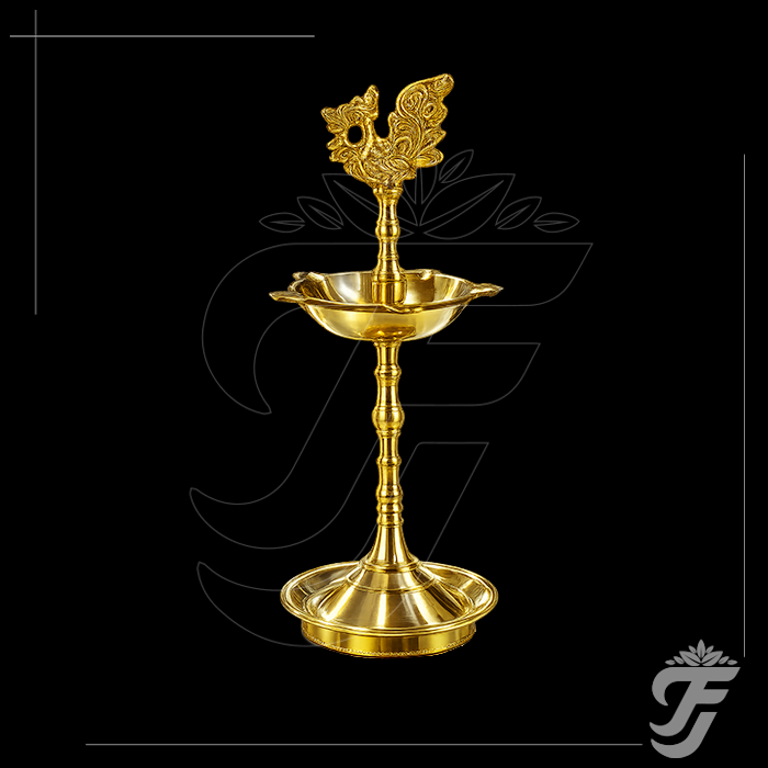 BRASS ANNAM KERALA VILAKKU WITH SWAN product image 1