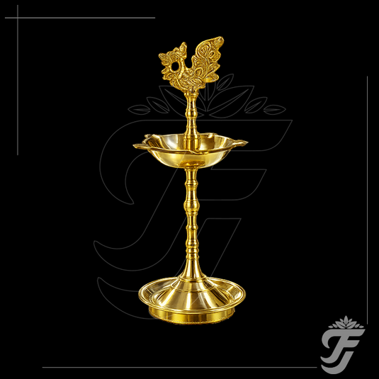 BRASS ANNAM KERALA VILAKKU WITH SWAN product image 1
