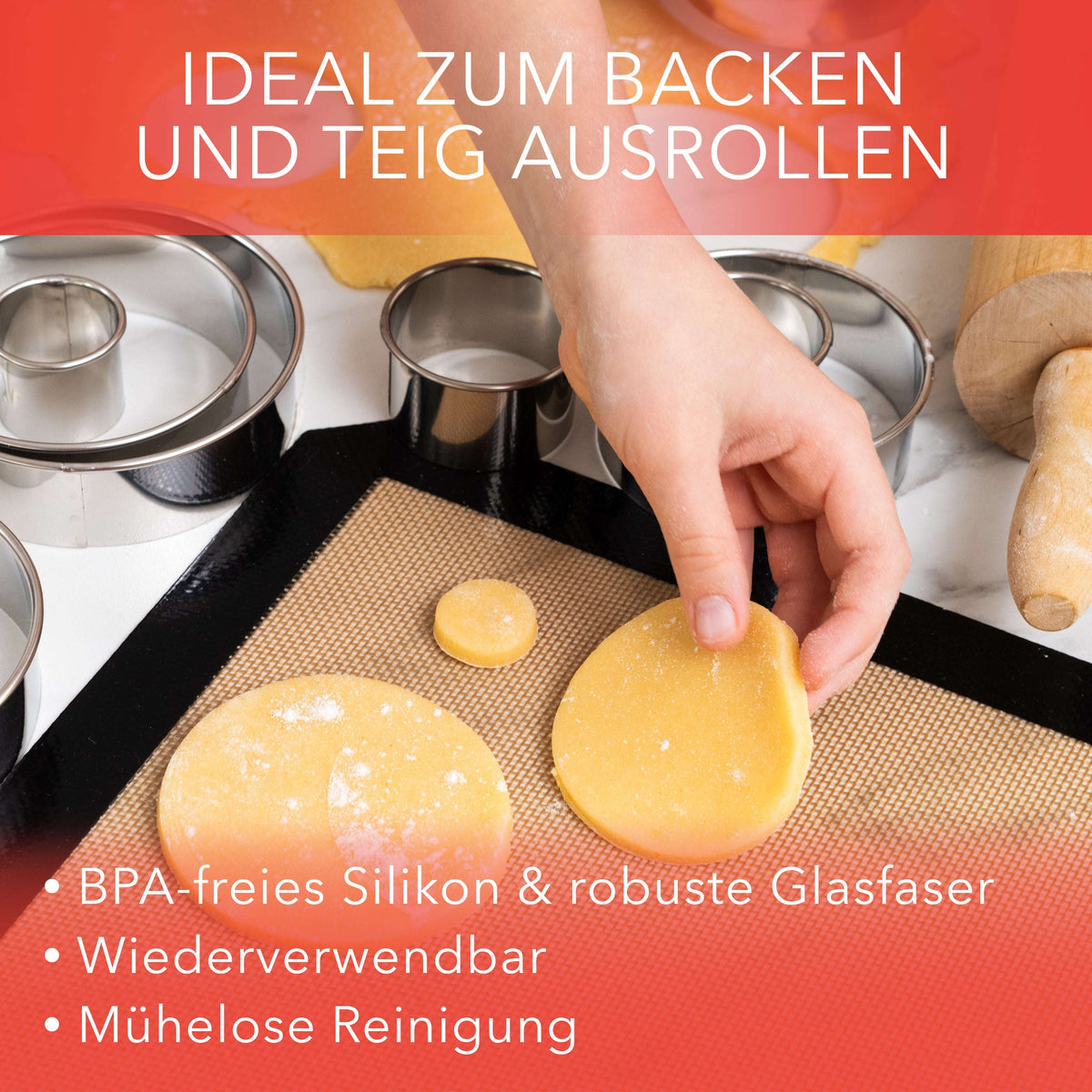 Backmatte aus Silikon - 3er Set Namma Markt