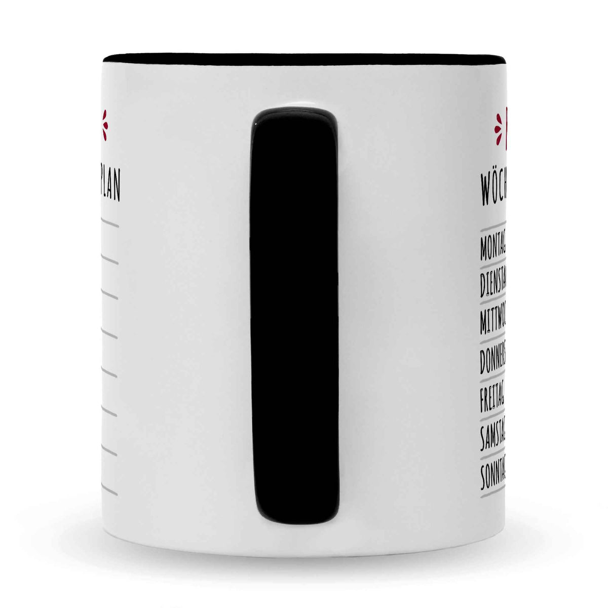 Bedruckte Tasse mit Spruch Ruhestand Plan