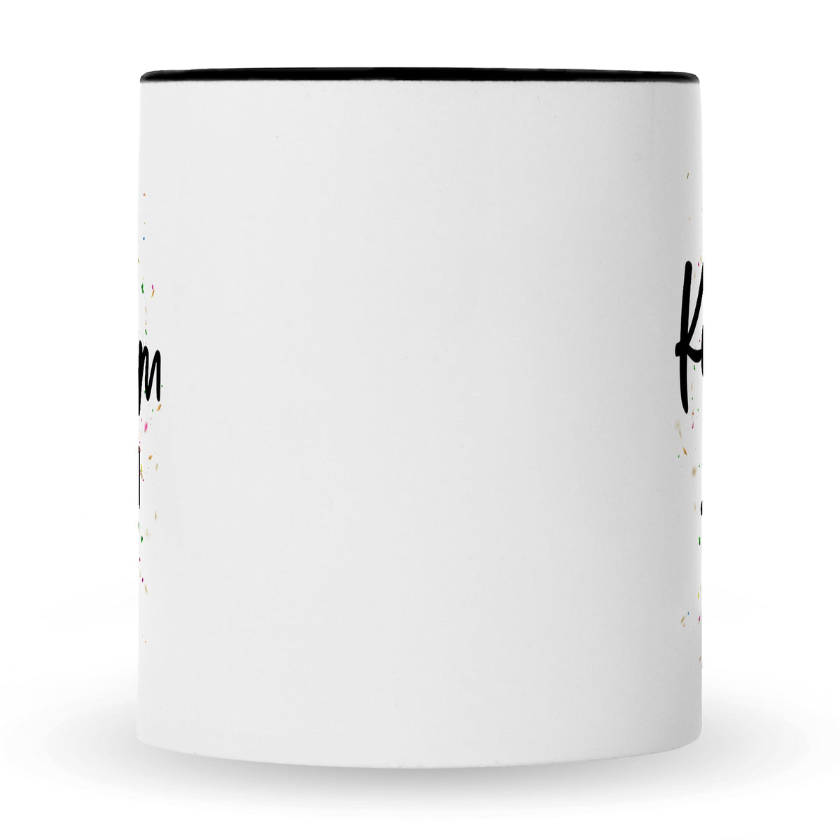 Bedruckte Tasse mit Spruch Konfetti im Herzen