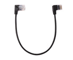 LAN Kabel 25 cm RJ45 8P8C STP Cat6 Stecker zu Stecker Winkel Schwarz | System-S