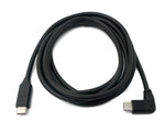 USB 3.1 Kabel 2 m Typ C Stecker zu Stecker Winkel in Schwarz | System-S